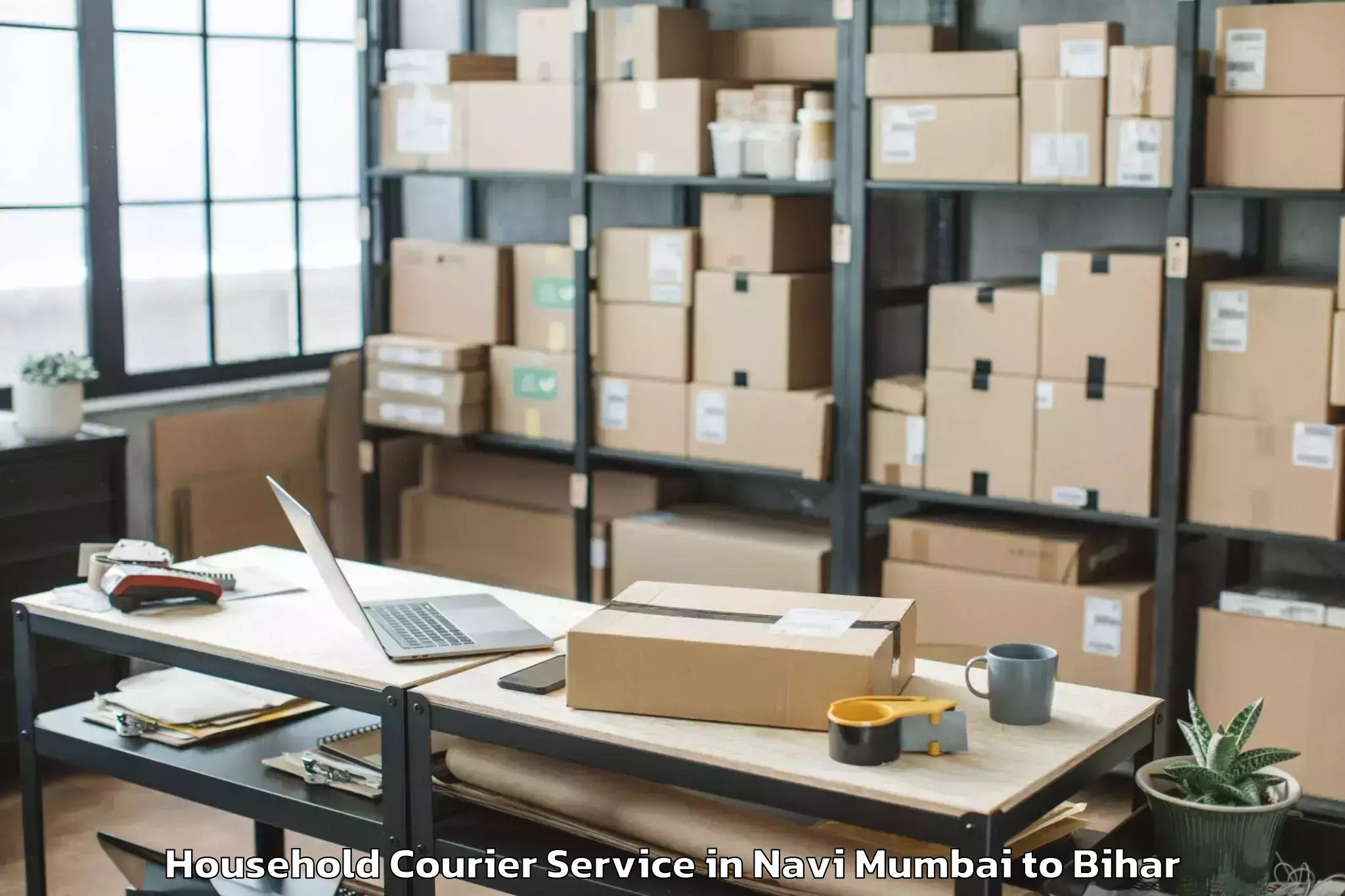 Top Navi Mumbai to Sugauli Household Courier Available